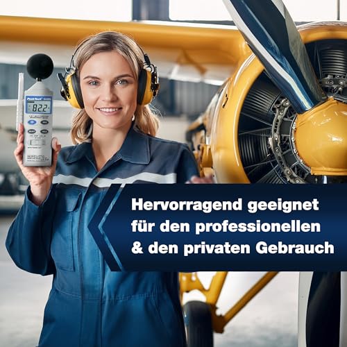 PeakTech 4 in 1 Multifunktions-Umweltmessgerät mit Lux-Meter, Schallpegelmessung, Temperatur und Luftfeuchtigkeit - 4