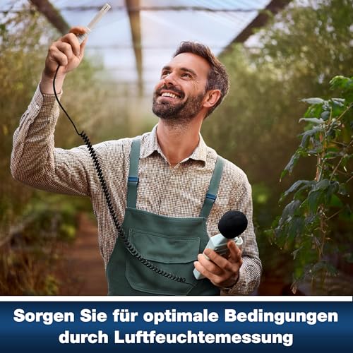PeakTech 4 in 1 Multifunktions-Umweltmessgerät mit Lux-Meter, Schallpegelmessung, Temperatur und Luftfeuchtigkeit - 5