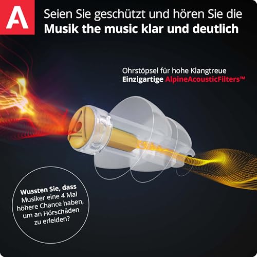 Alpine MusicSafe Pro Gehörschutz Ohrstöpsel für Musiker - 3