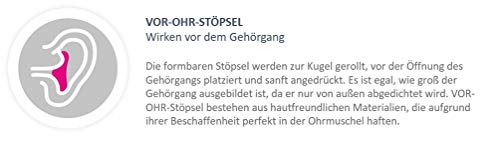 Ohropax Ohrstöpseln Silicon Aqua, 2er Pack (2 x 6 Stück) - 4