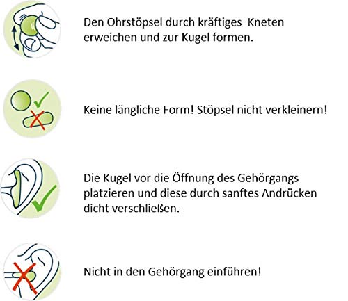 Ohropax Ohrstöpsel Silicon – 2er Pack (2 x 6 Stück) - 4