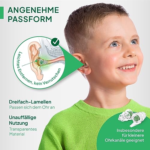 Senner KidsPro Plug Gehörschutz Ohrstöpsel mit Lamellen im Alubehälter. Ideal für Kinder – besonders für kleine Ohrkanäle geeignet - 4